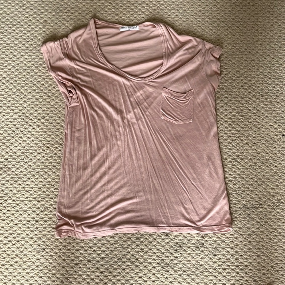 Light pink pocket tee